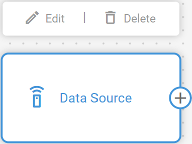Node with delete icon