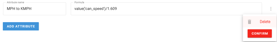 Deleting attributes in the Initiate attribute node using the trash icon