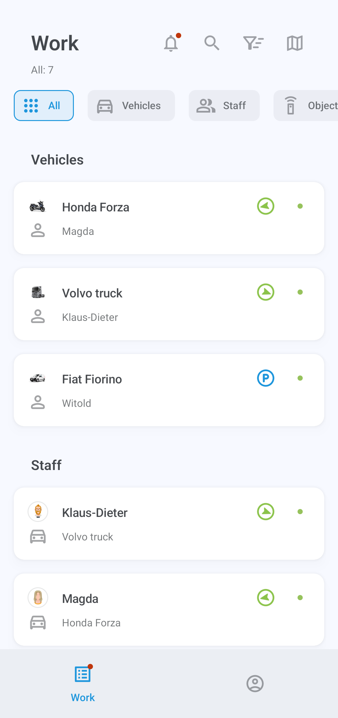 Assets list